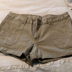 Missimo kaki distressed looking shorts